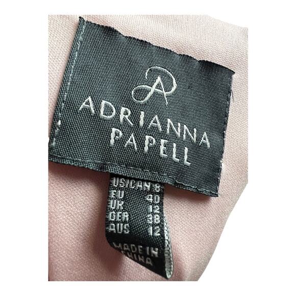 Adrianna Papell Pink Gathered Cocktail Dress Party Semi Formal Evening 8 - Picture 2 of 8